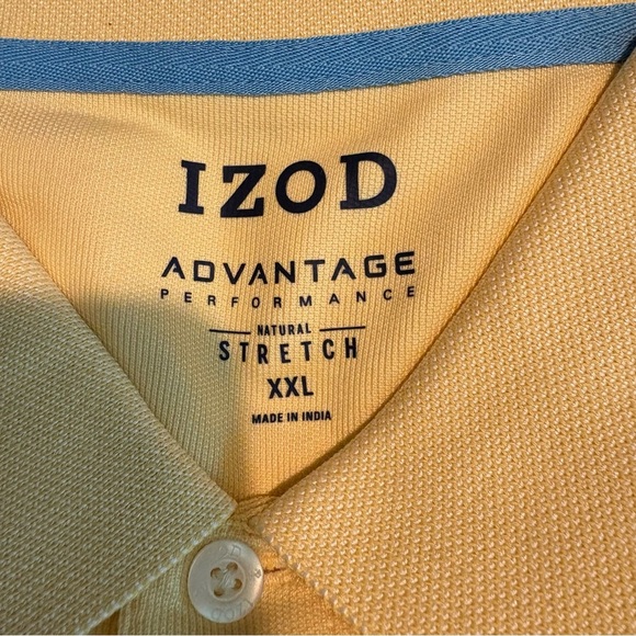 🆕 IZOD Men's Yellow Polo Shirt 2X - Picture 8 of 9